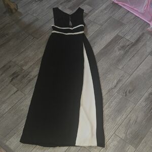 Bcbg Maxazria Chic Black and White Maxi Dress